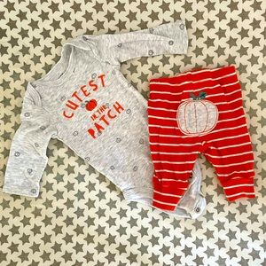 Newborn “Cutest pumpkin in the patch” outfit